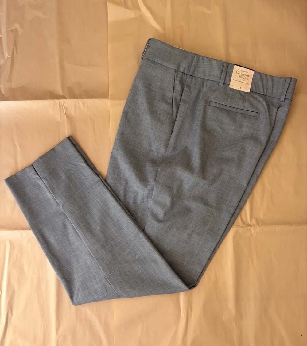 Talbots Hampshire Ankle Pant Light Blue Size 14 Straight Leg